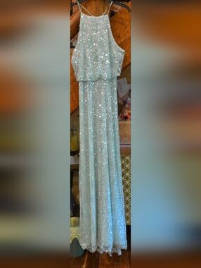 B Darlin Mint Sequin Maxi Dress